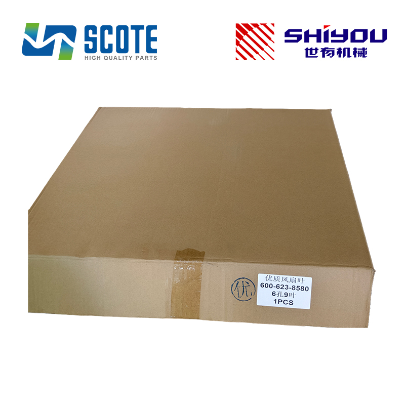 SCOTE 600-623-8580 6006238580 Aftermarket Engine Cooling Fan Blade for KOMATSU Engine S6D102E SAA4D102E 6D107E Bulldozer D31-21 D37-21 D39-21