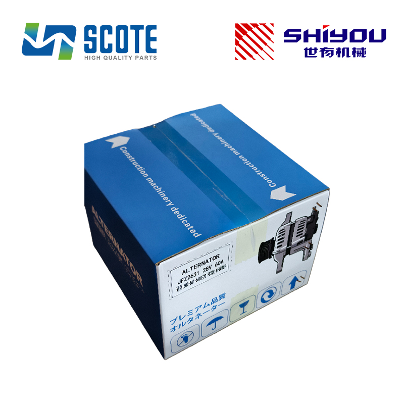 SCOTE 600-861-6410 600-861-6420 6008616410 6008616420 Alternator 24V 60A for KOMATSU Engine 6D107 SAA4D102E Excavator PC200-8 PC220-8 PC240-8