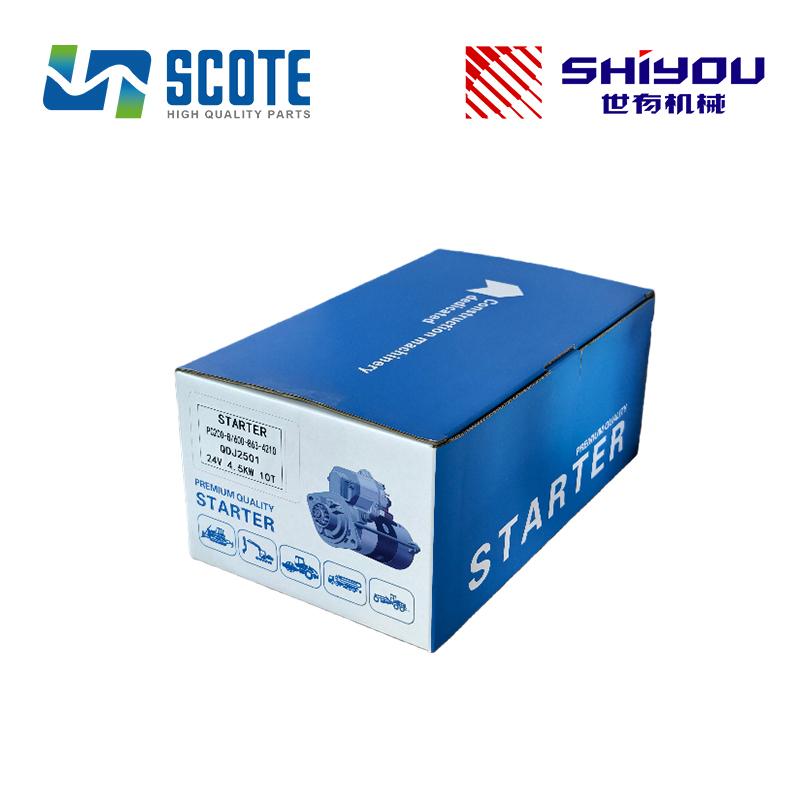 SCOTE 600-863-4210 QDJ2501 6008634210 Starter Motor 24V 4.5KW 10T for KOMATSU Engine 4D102 4D107 6D102 Excavator PC200-8 PC220-8 Wheel Loader WA250