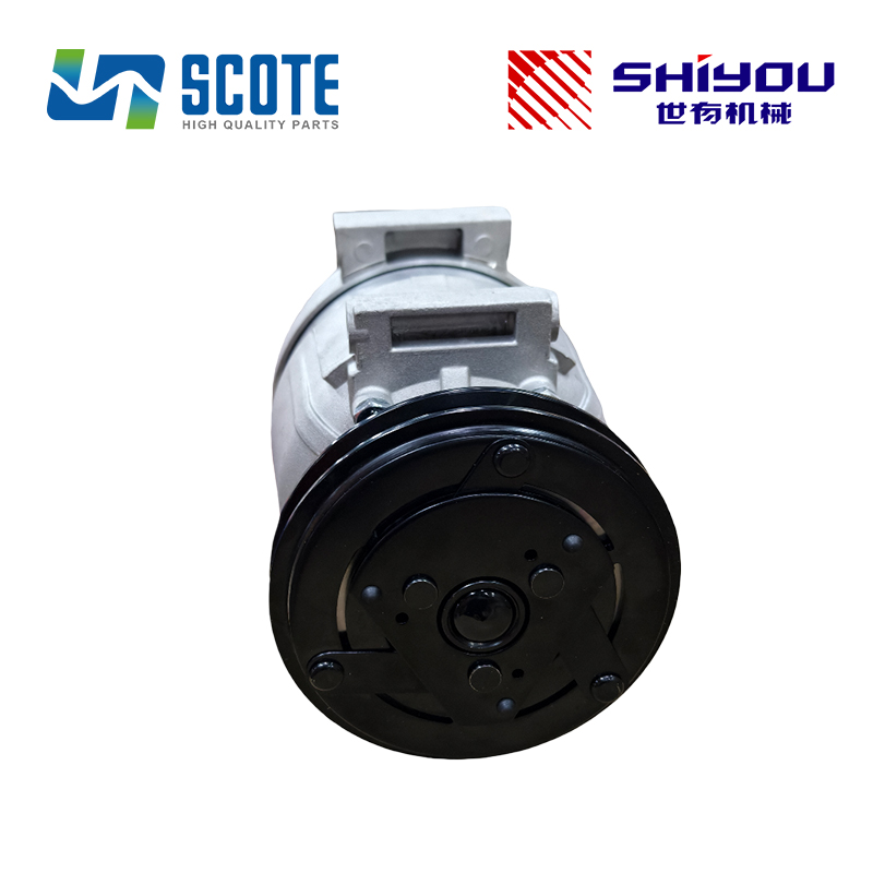 SCOTE 11Q6-90040 11Q690040 A/C Air Conditioner Compressor Replacement 24V 1PK Compatible for Hyundai R220-9 Excavator Spare Part