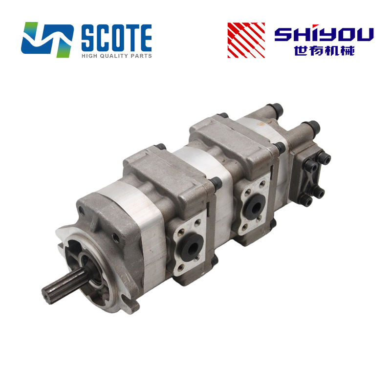 SCOTE 705-41-08090 7054108090 Triple Hydraulic Gear Pump SBR14+14+10/11T Compatible with Excavator KOMATSU PC40-7 PC50UU-2