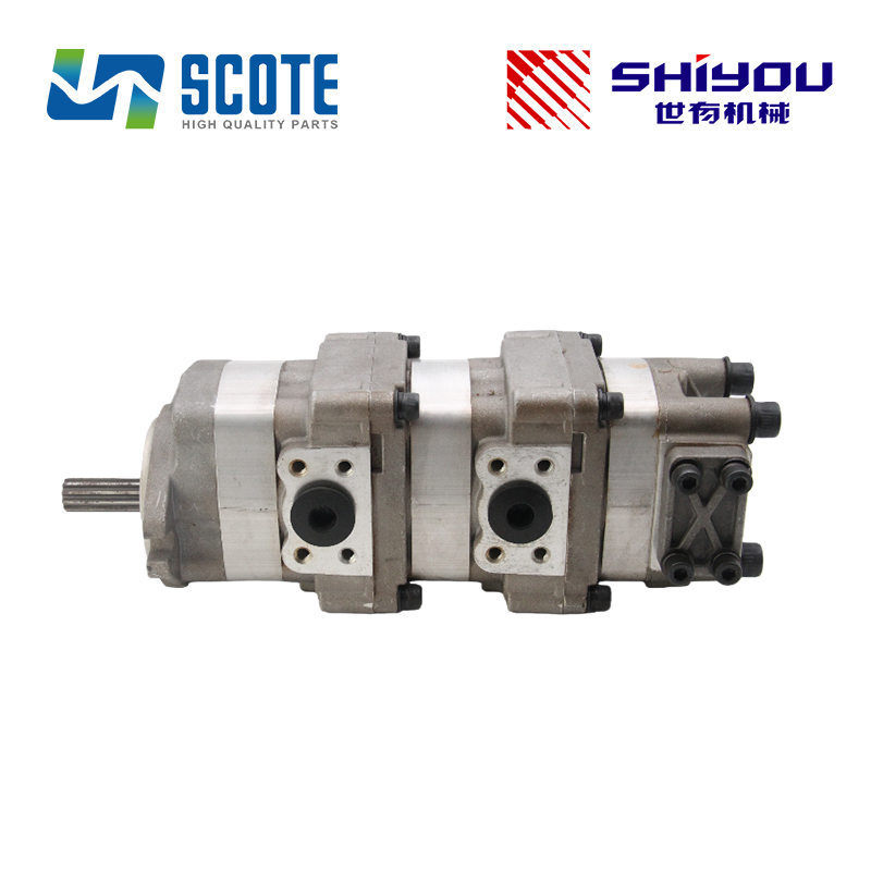 SCOTE 705-41-08090 7054108090 Triple Hydraulic Gear Pump SBR14+14+10/11T Compatible with Excavator KOMATSU PC40-7 PC50UU-2