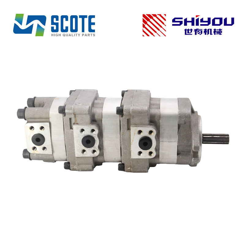 SCOTE 705-41-08090 7054108090 Triple Hydraulic Gear Pump SBR14+14+10/11T Compatible with Excavator KOMATSU PC40-7 PC50UU-2