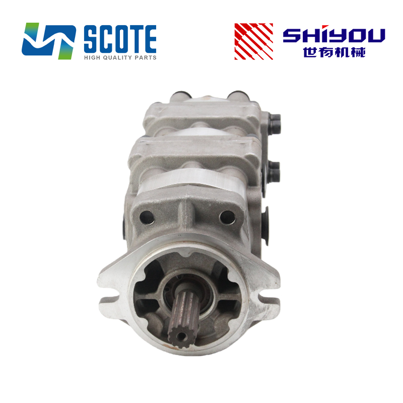 SCOTE 705-41-08090 7054108090 Triple Hydraulic Gear Pump SBR14+14+10/11T Compatible with Excavator KOMATSU PC40-7 PC50UU-2