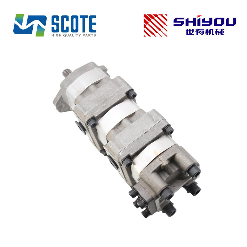 SCOTE 705-41-08090 7054108090 Triple Hydraulic Gear Pump SBR14+14+10/11T Compatible with Excavator KOMATSU PC40-7 PC50UU-2