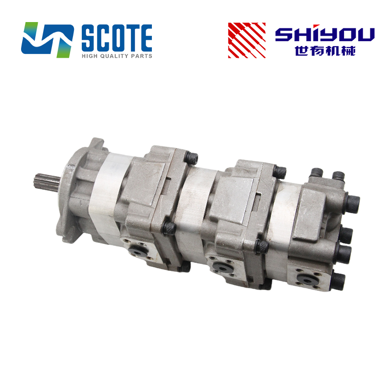 SCOTE 705-41-08090 7054108090 Triple Hydraulic Gear Pump SBR14+14+10/11T Compatible with Excavator KOMATSU PC40-7 PC50UU-2