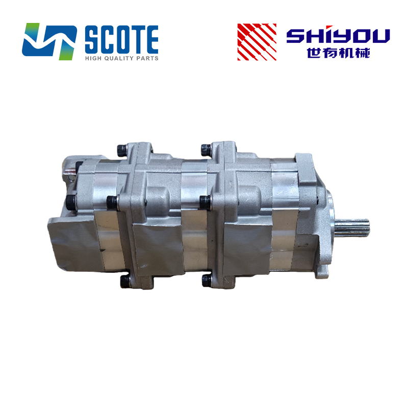 SCOTE 705-86-1400 705861400 Triple Hydraulic Gear Pump 12 Teeth Compatible with Excavator KOMATSU PC40-6