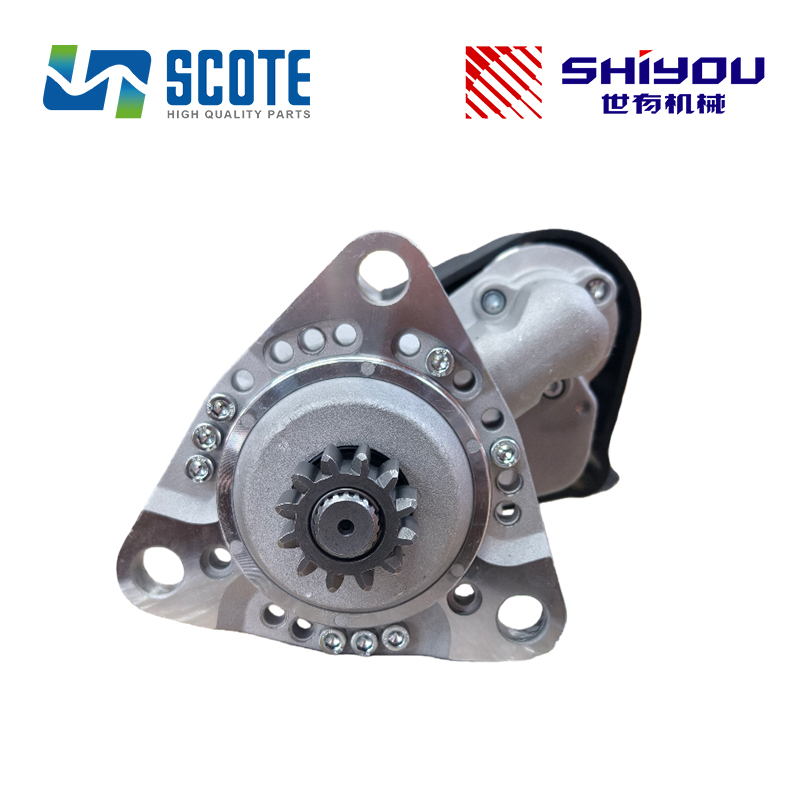 SCOTE 389-5833 3895833 Starter Motor Replacing 24V 12T 8.4KW for Caterpillar C7.1 Wheel Loader 950M 962M Wheel Skidder 545D 535D 525D 555D Aftermarket Engine Parts