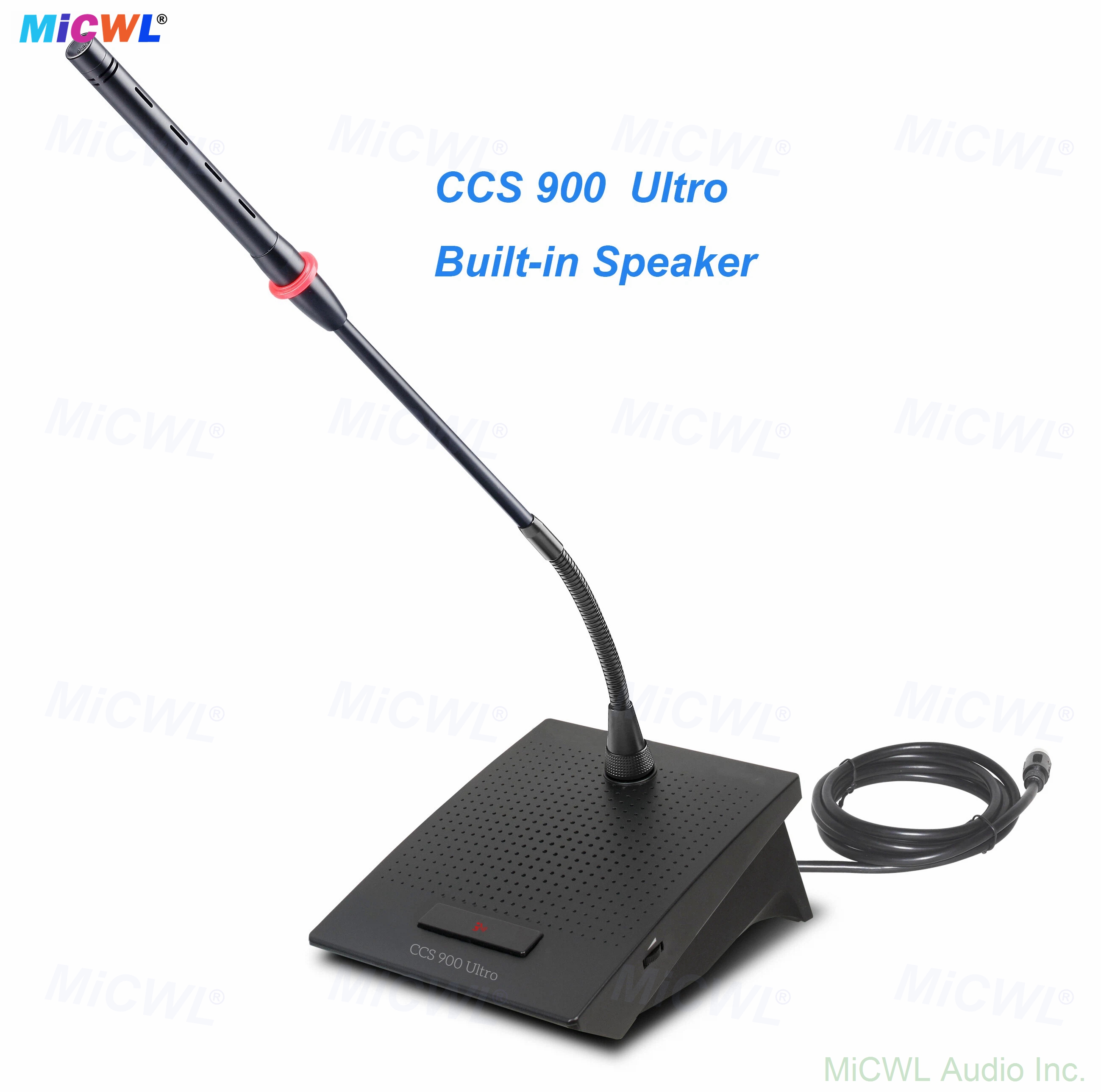 CCS 900 Ultra Conference Microphone System 10 Mics with Built-in Speakers + Host Unit Set All-in-One Audio Pickup & Amplification for Business Meetings, Seminars, Training Rooms