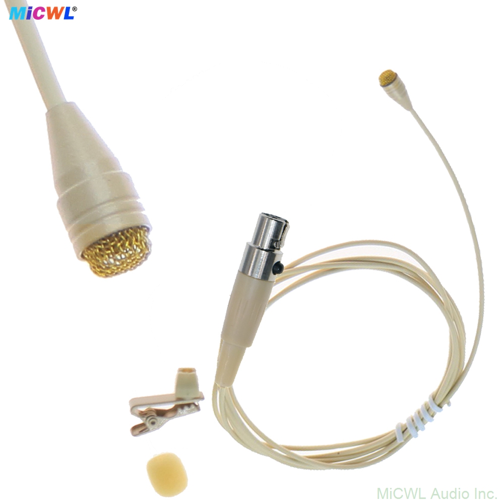 Beige D6060 Lavalier Lapel Mic for Shure ULX/SLX/BLX TA4F 4-Pin 3Pin Mini XLR Sennheiser G3 G4 Wireless Bodypack Transmitter Microphone