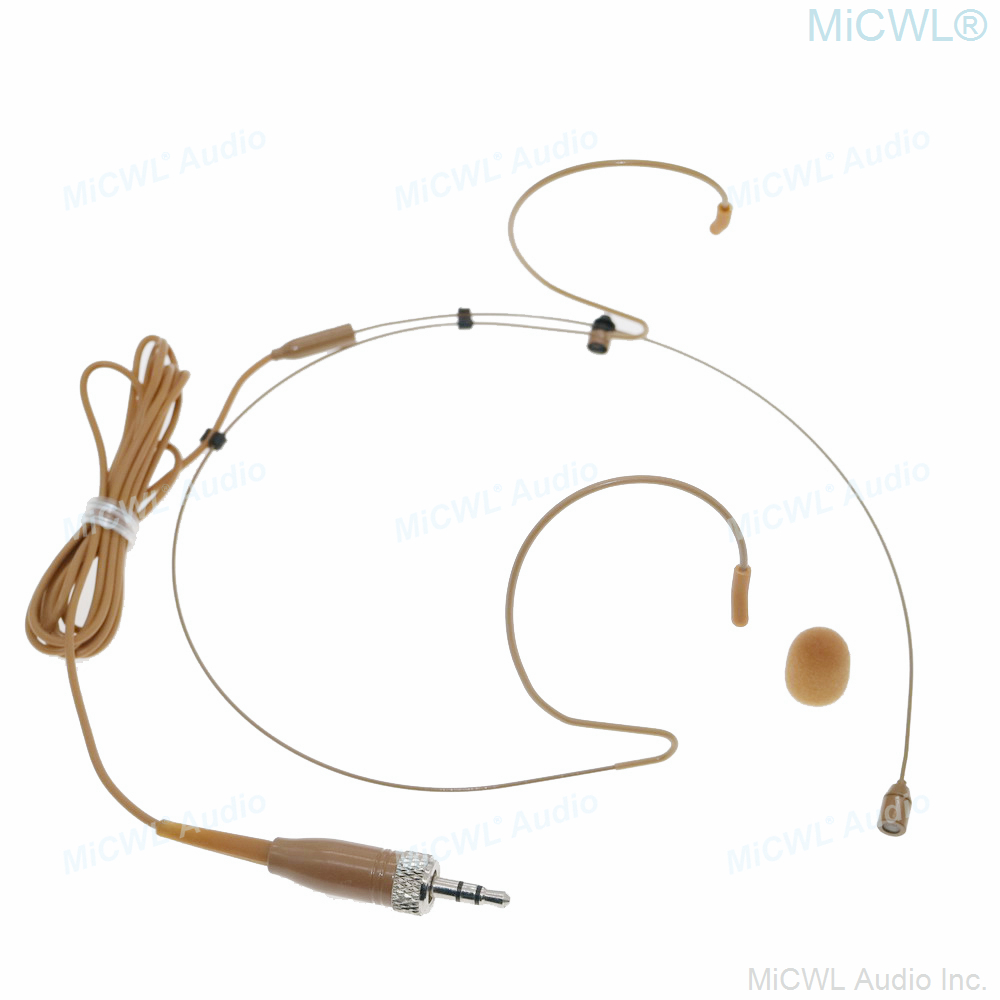 Brown Tan Color Headset Hanging Microphone For Sennheiser G2 G3 G4 Wireless System 3.5mm Screw Loack Plug For Stage Karaoke Sing B40