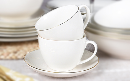 Pocelain Cup&Saucer  With Decal