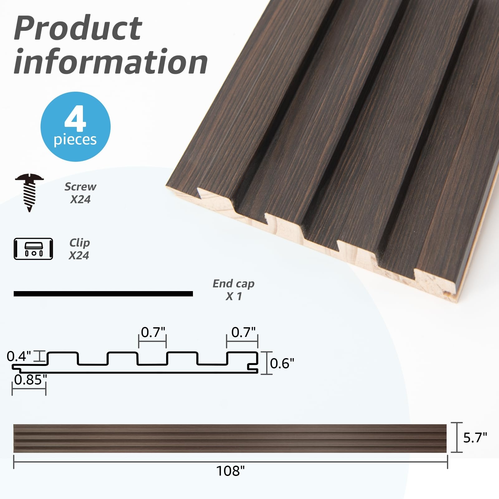 Decorative Solid Wood Background Wall Waterproof  Wood Slat Wall Panel with Fine Grid sample