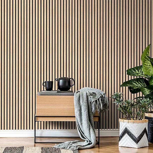 Fashion Home Sound Insulators Wood Panels Wall Decor Interior Slatted Wall Panels Acoustic Panels Soundproof