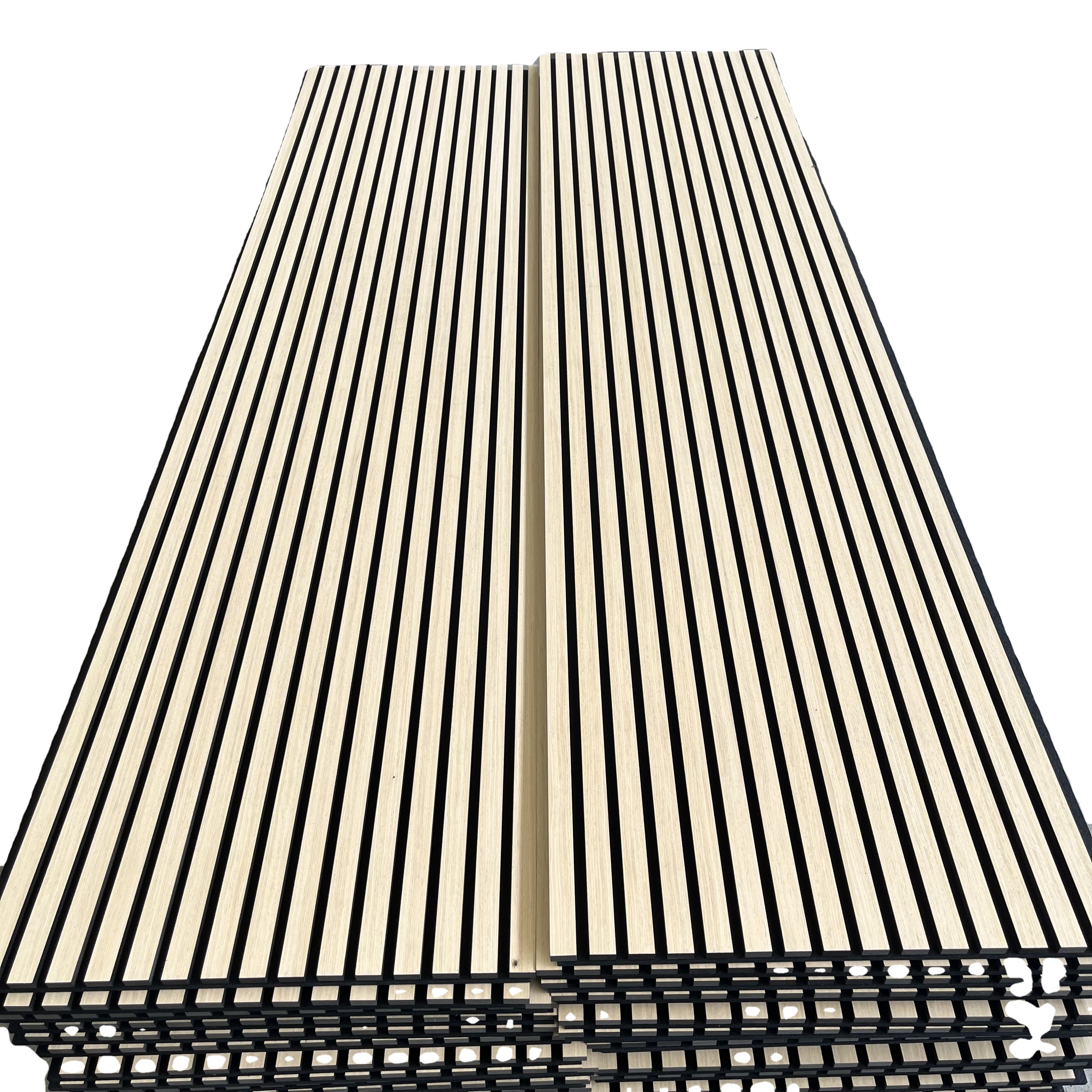 Akupanel Wood Acoustic Panels Wall Panels Polyester Slat Customized Sound Absorbing Wall Panels