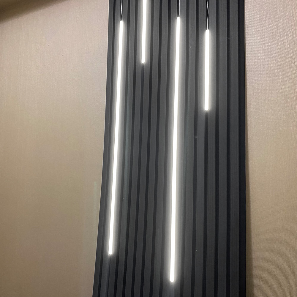 Die beste schwarze Welle akustische Platten Dekoration Wand 3D Platte für Haus Innenraum flexible Rollen Wand Lamellen Platte