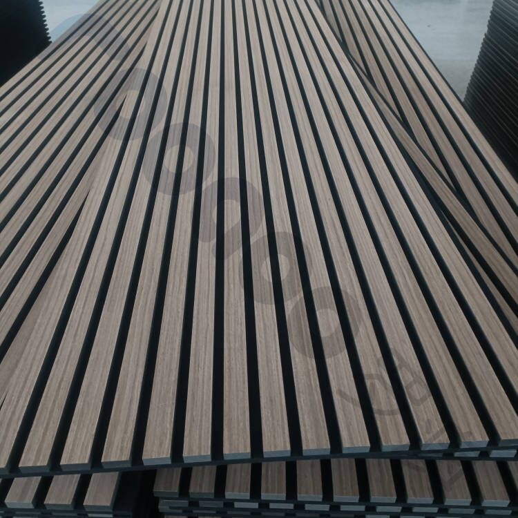 3D Akupanel Schwarz 2600X600 270Cm Eiche Moderne Schallabsorbierende Home Dekoration Deckenwand Lamellen Wand Akustikplatten