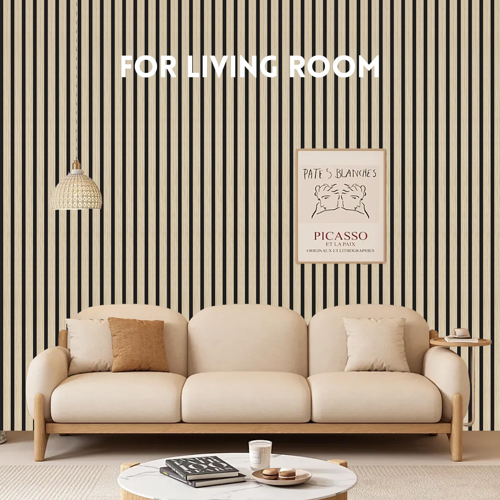 3D Akupanel Schwarz 2600X600 270Cm Eiche Moderne Schallabsorbierende Home Dekoration Deckenwand Lamellen Wand Akustikplatten