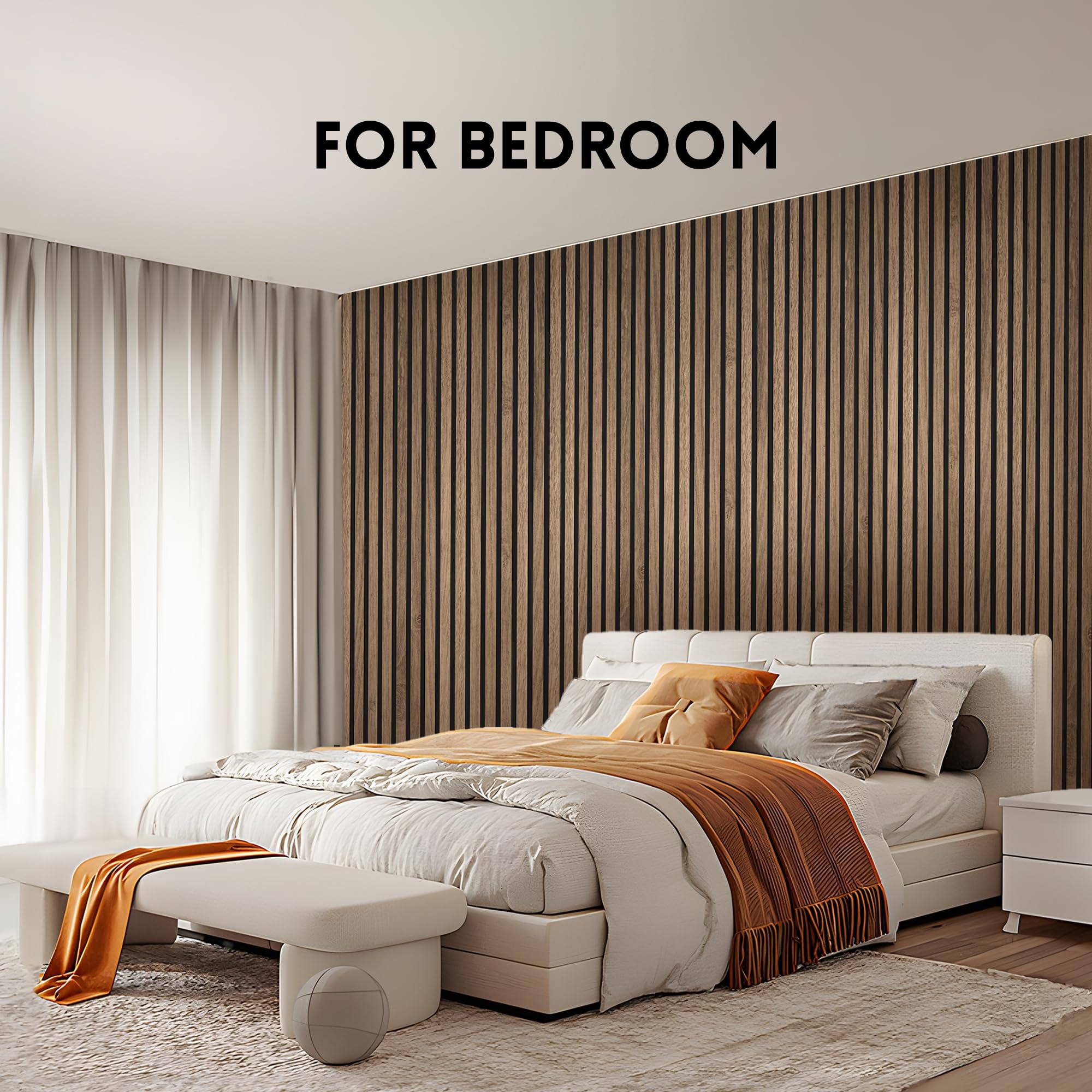 3D Akupanel Schwarz 2600X600 270Cm Eiche Moderne Schallabsorbierende Home Dekoration Deckenwand Lamellen Wand Akustikplatten