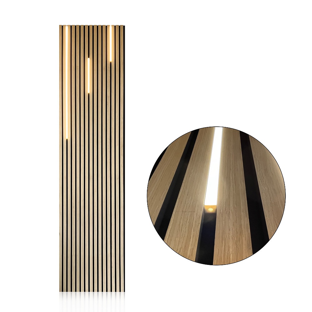 Easy-To-Install Soundproof Wood Veneer Composite PVC Ceiling Slat Panels Integrated Wall Decor Acoustic Panels For The Ceiling