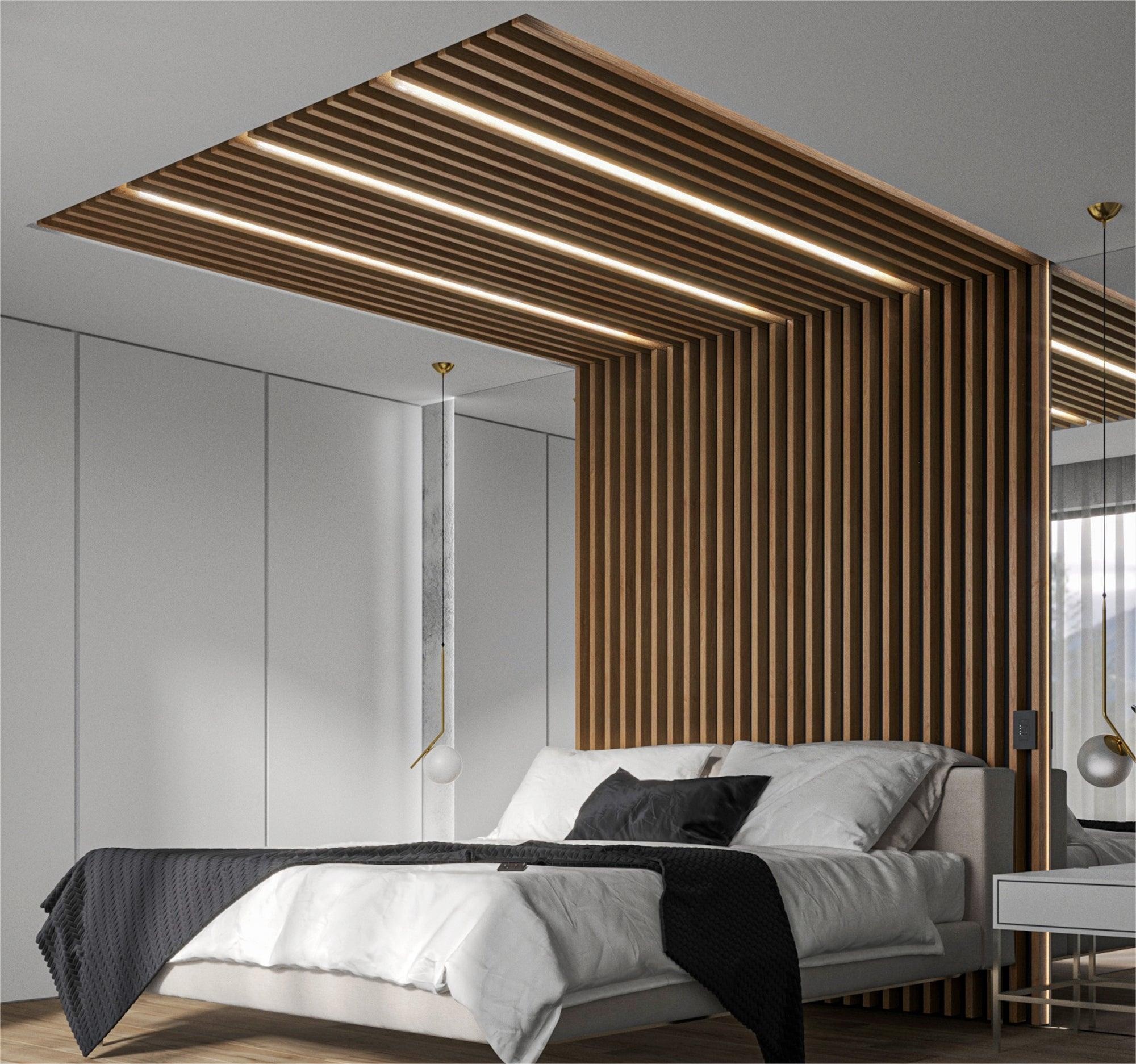 Easy-To-Install Soundproof Wood Veneer Composite PVC Ceiling Slat Panels Integrated Wall Decor Acoustic Panels For The Ceiling
