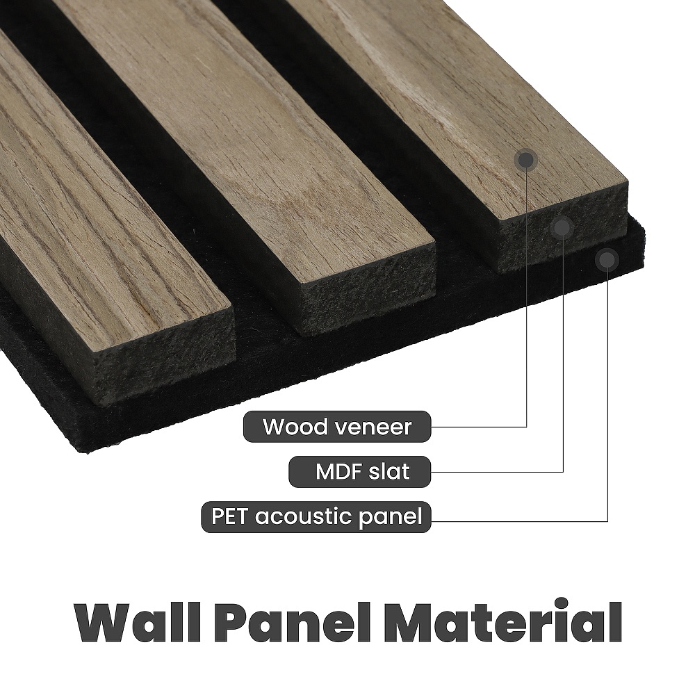 Easy-To-Install Soundproof Wood Veneer Composite PVC Ceiling Slat Panels Integrated Wall Decor Acoustic Panels For The Ceiling