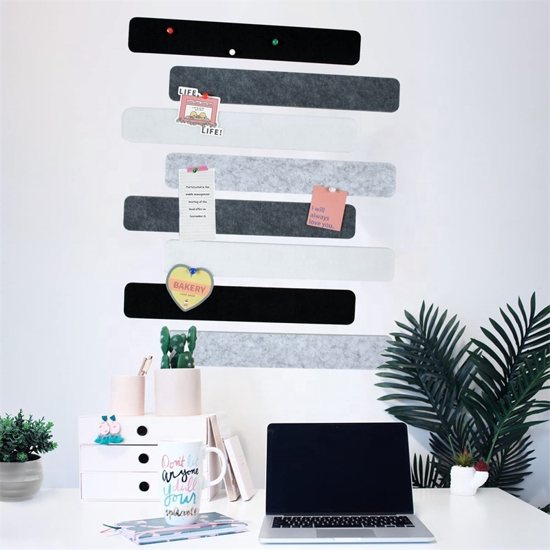 GRS certificate self-adhesive 5 pack felt fabric acoustic pin board bar strips