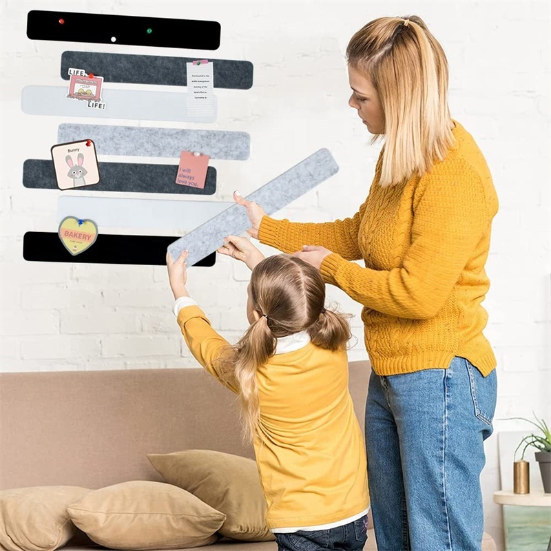 GRS certificate self-adhesive 5 pack felt fabric acoustic pin board bar strips