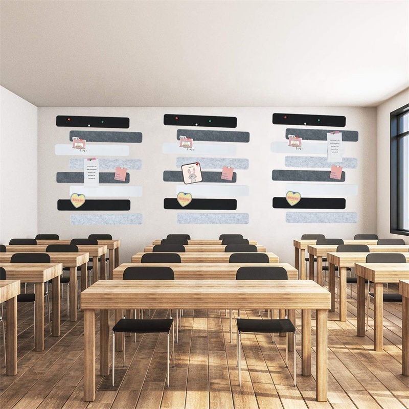 GRS certificate self-adhesive 5 pack felt fabric acoustic pin board bar strips