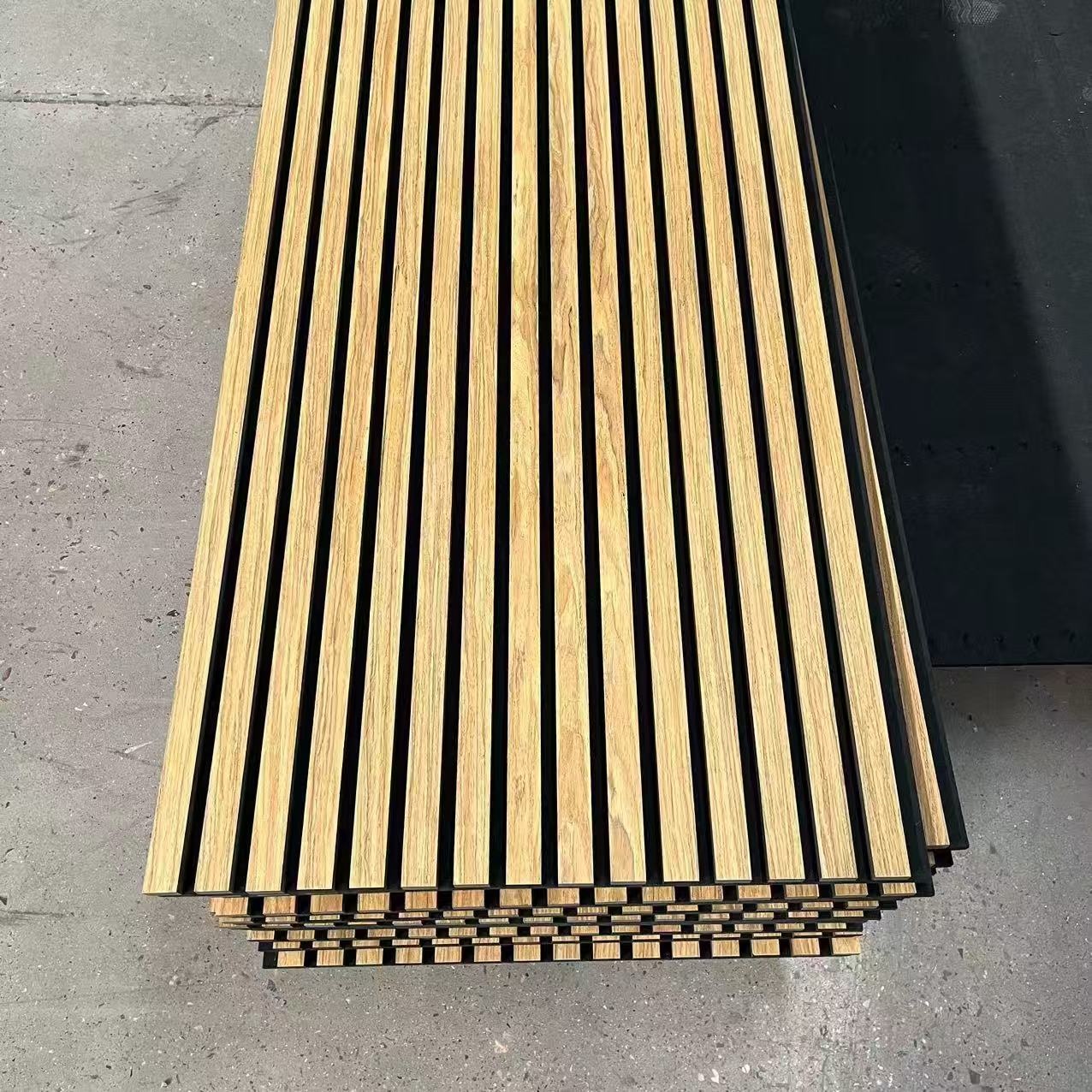 Customized Acoustic Wood Panel Wall 240*60 Nature Smoky Oak 60*60 Sound Proof Acoustic Ceiling Panels Acoustic Wall Panel