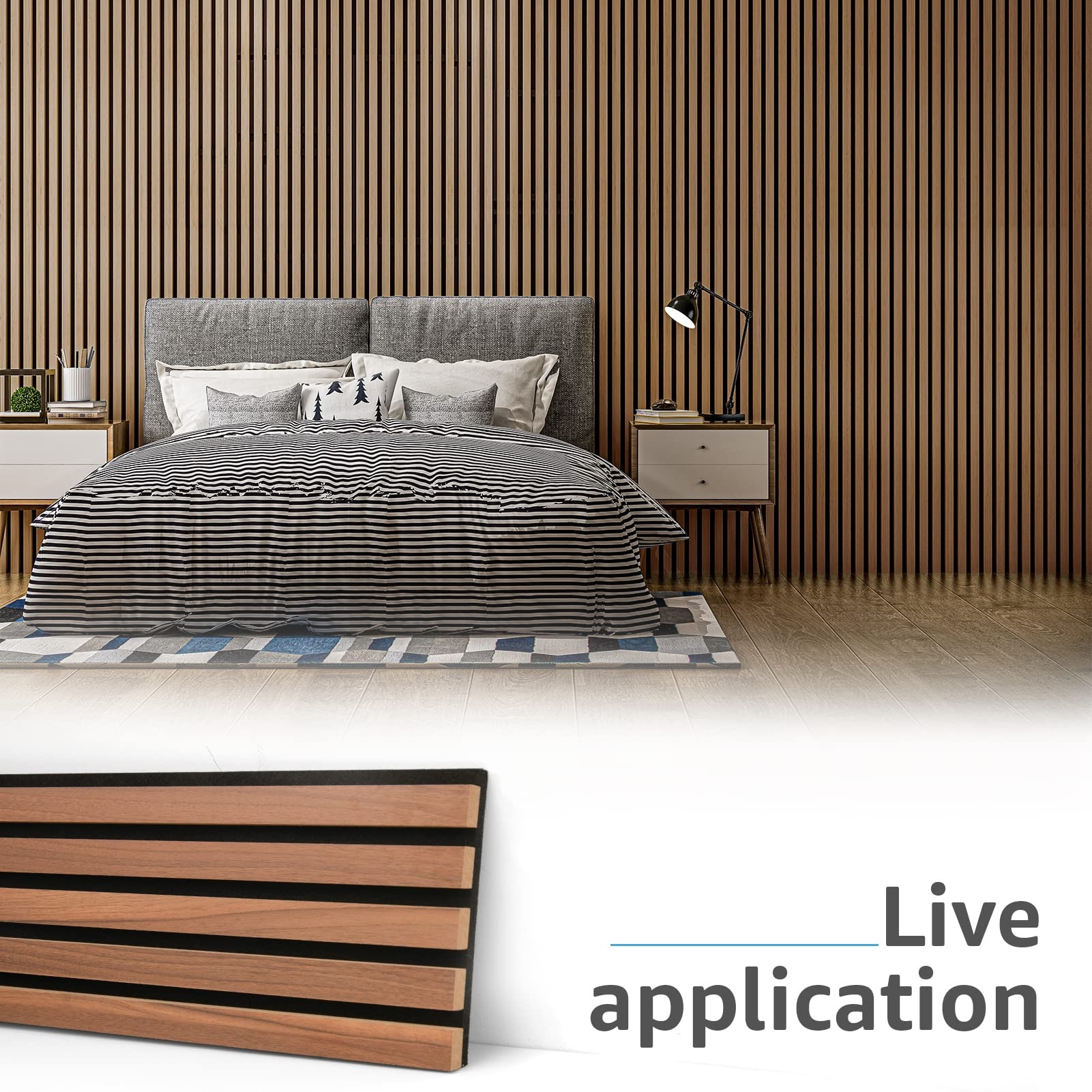 Sound Insulation Wood Slat Wall Panel Wall Panels Decorative MDF acoustic wood slat panel Oak Panels For  Office Acoustic Booth