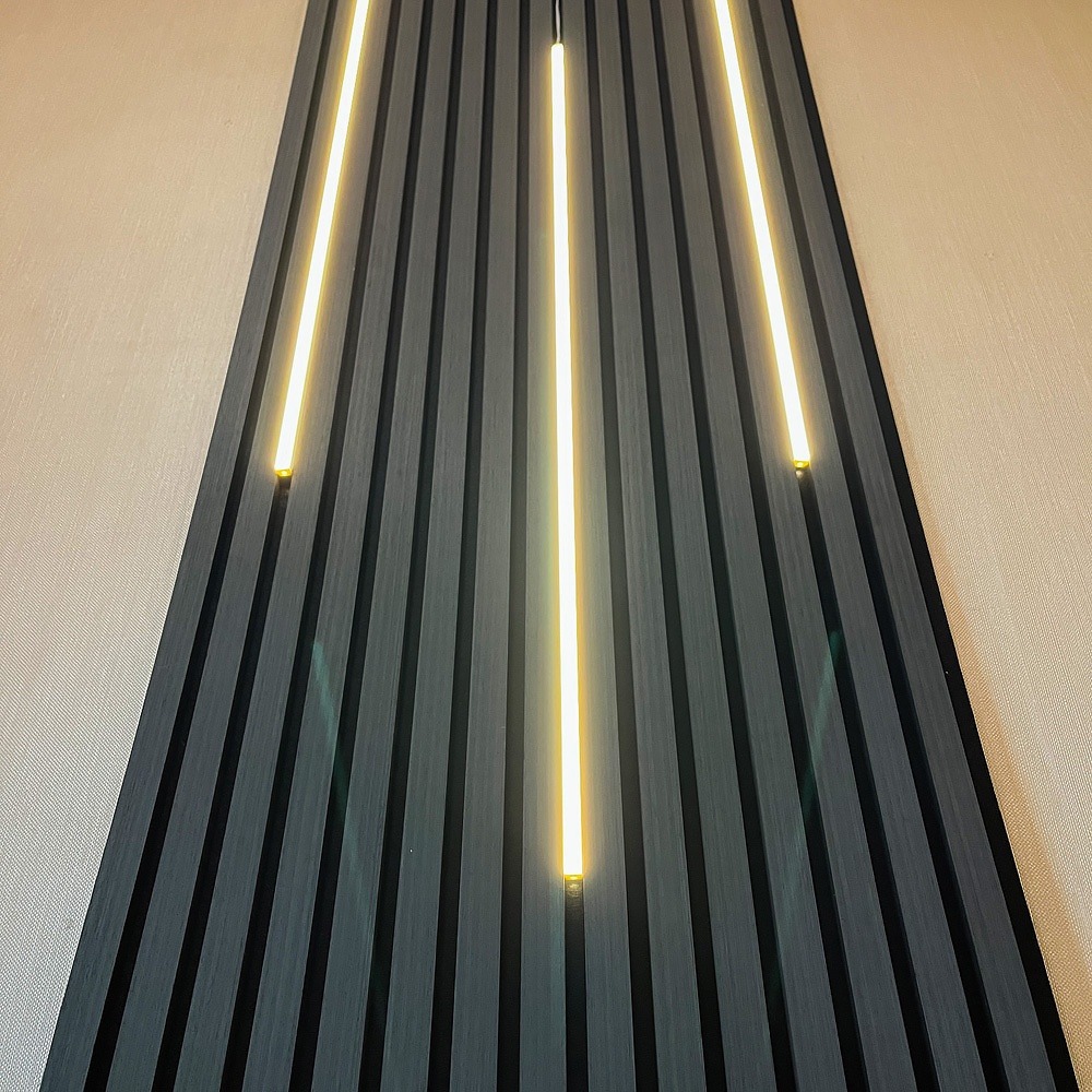 LED Wall Panel Sign Side Lit Light Wood-Slat-Wall-Panel Light Design Polyester Fiber Ceiling Acoustic Wall Panels For Office