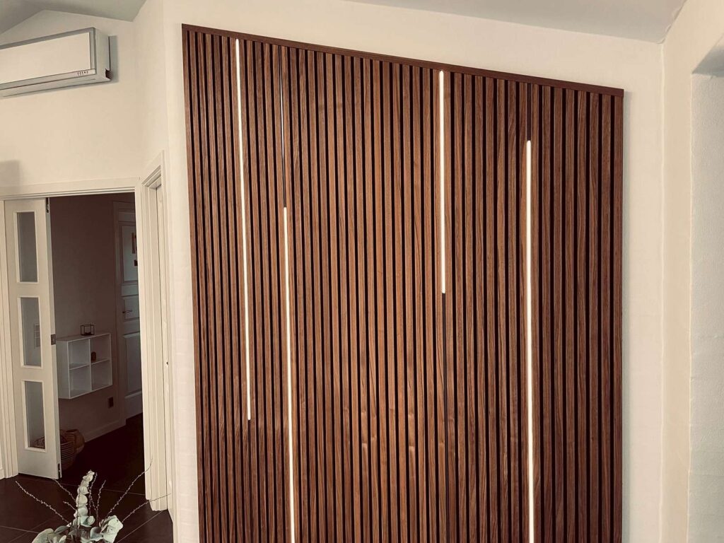 LED Wall Panel Sign Side Lit Light Wood-Slat-Wall-Panel Light Design Polyester Fiber Ceiling Acoustic Wall Panels For Office