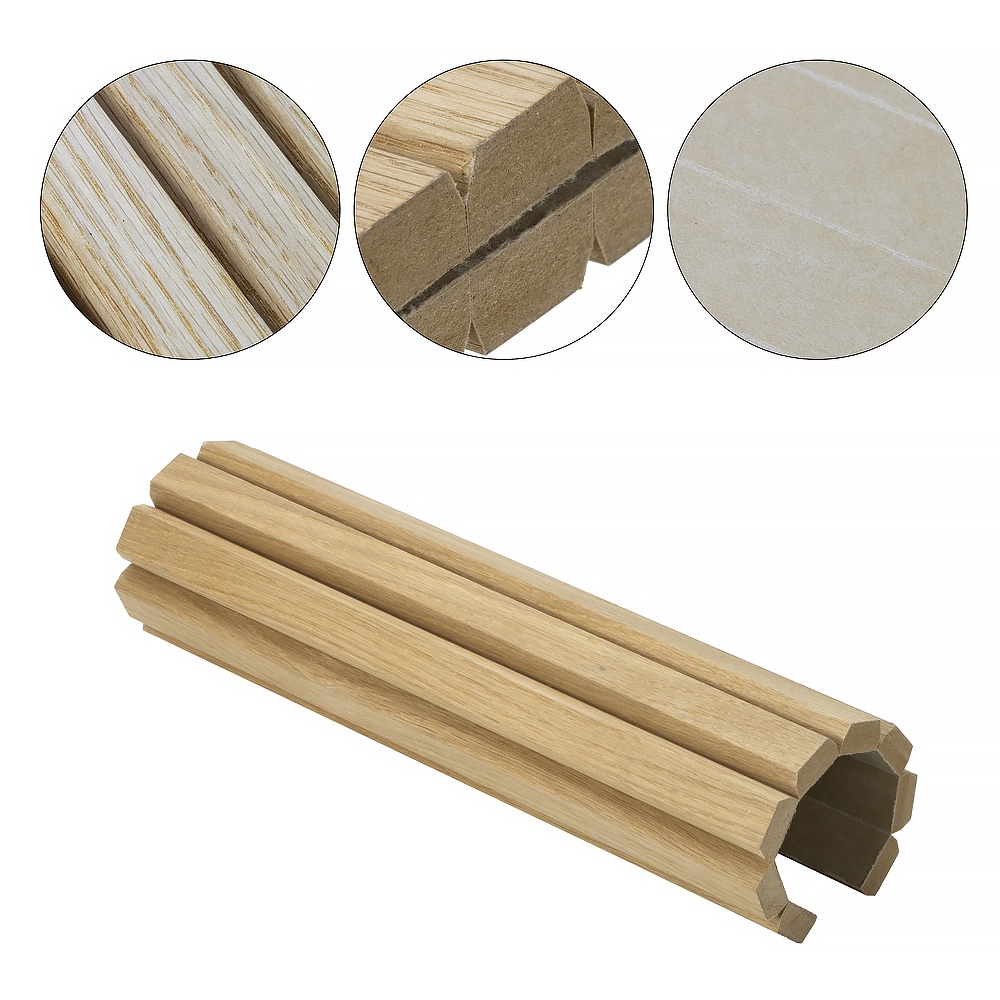 Panneau mural flexible intérieur en chêne blanc naturel de 8 pieds de haut pour les coins muraux