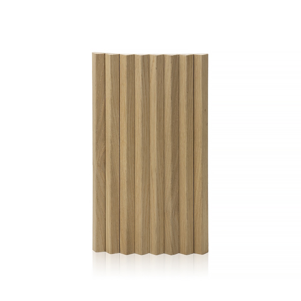 Panneau mural flexible intérieur en chêne blanc naturel de 8 pieds de haut pour les coins muraux