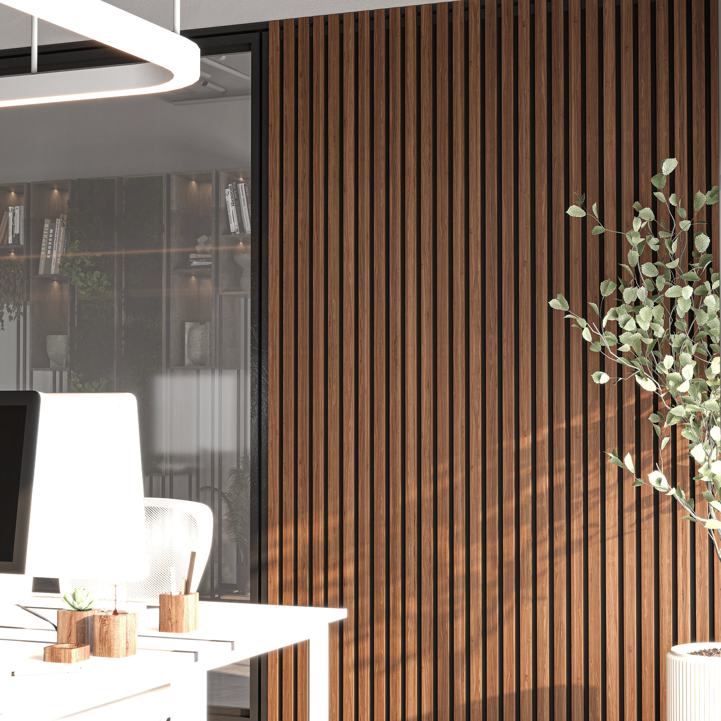 Home Decor Eco friendly lattes panneau insonorisé mur insonorisé bande de plafond panneau noir lumière portable LED bande éclairage