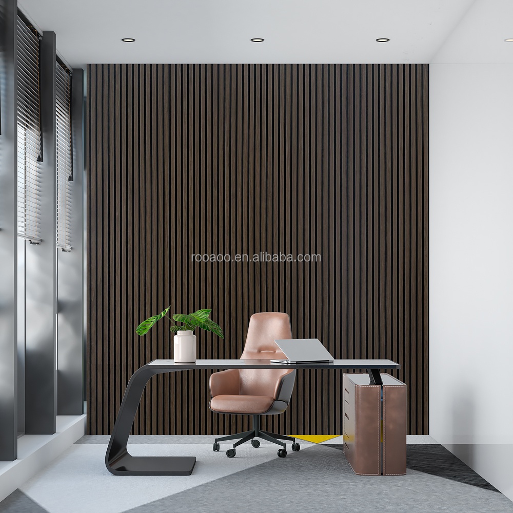 Panneau mural en bois insonorisé intérieur panneau Insonorisant PET MDF acoustique panneau mural insonorisé