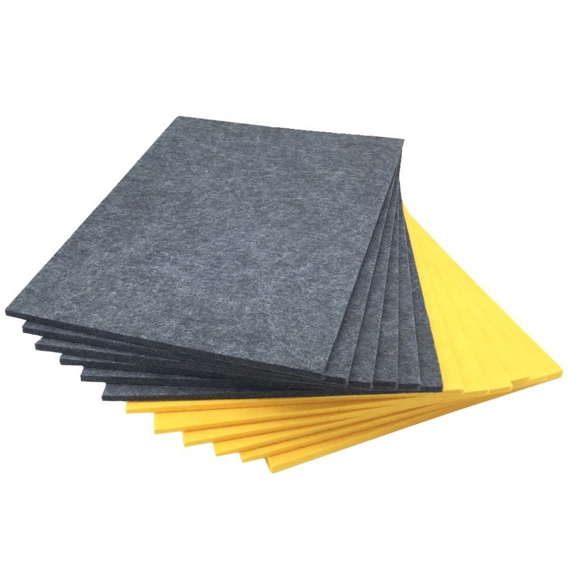 Eco - friendly et économique 1220 * 2440mm Insonorisant 100% polyester panneau d'insonorisation pour le Bureau et la maison