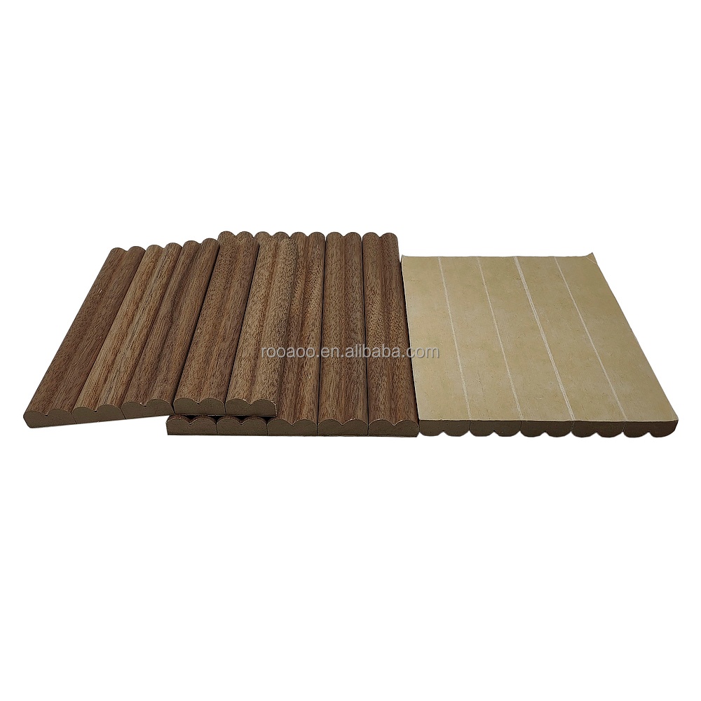 Panneau de mur souple en contreplaqué gaufré pour la décoration d'intérieur Flex Flex 3D MDF Board avec nervures MDF / HDF Board