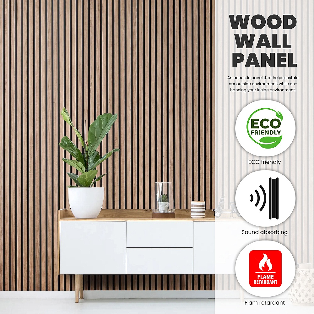 Panel 3D Insonificador interior decorativo Panel de PET MDF Insonificador panel mural Insonificador anti-ruido para habitación insonorizada de oficina