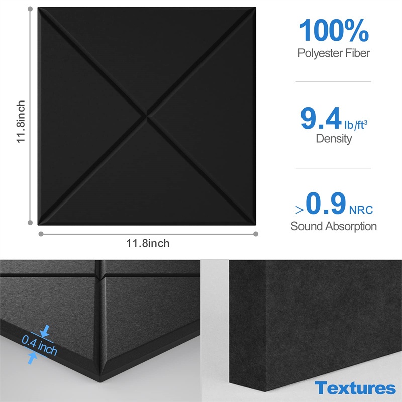 Eco-friendly y económico 1220 * 2440mm Panel de aislamiento de poliéster insonorizante del 100% para la oficina y la casa