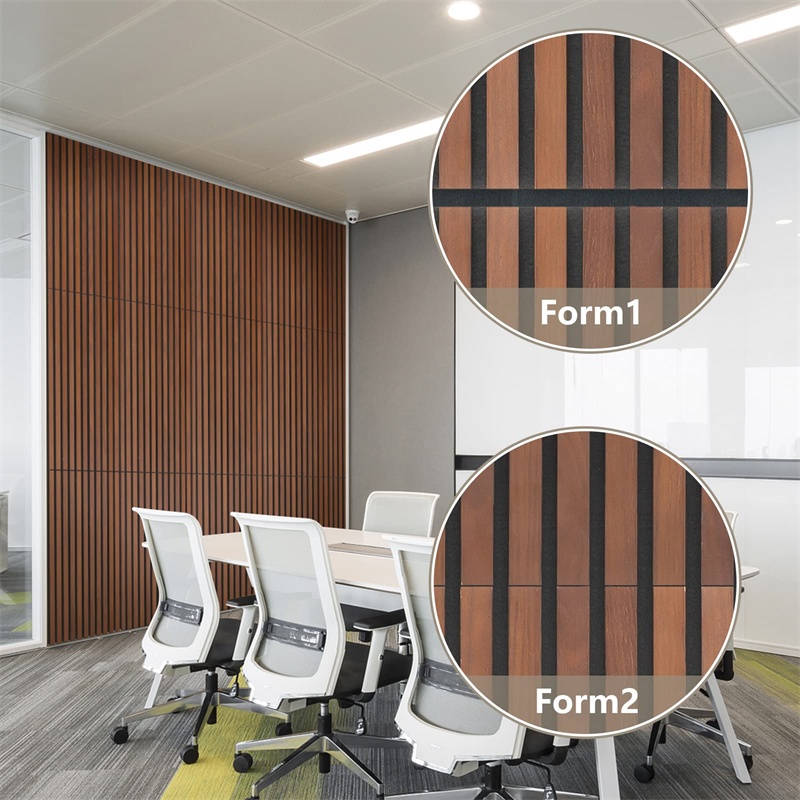 China Factory Akupanel Mdf Borad Slatted soundproof panels  Wall Panel Customized Sound Absorbing Acoustic Panels Wood Veneer Panels