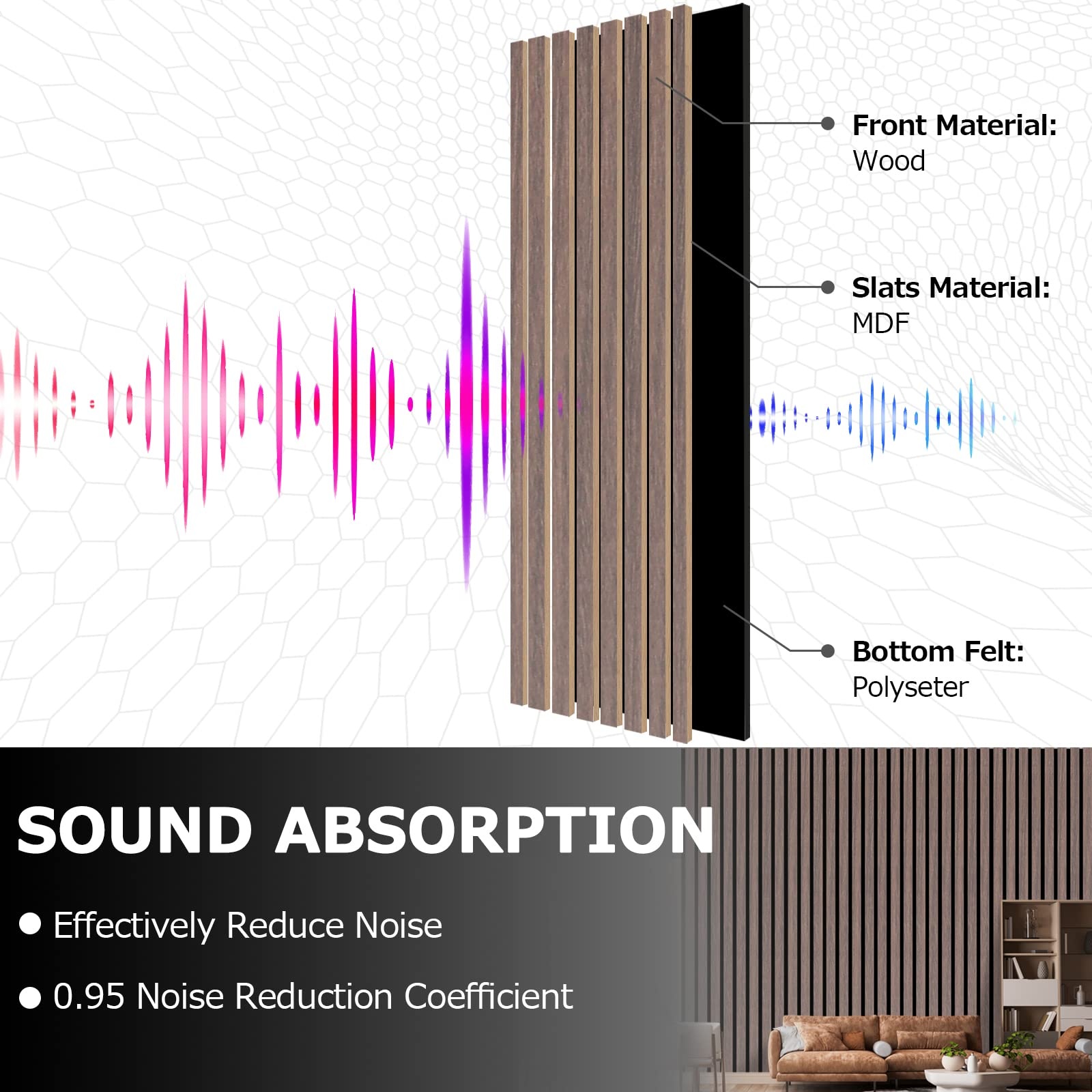 Hot Selling Akupanel Customized Wood Acoustic Wall Panels Soundproof Polyester Acoustic Wall Panels