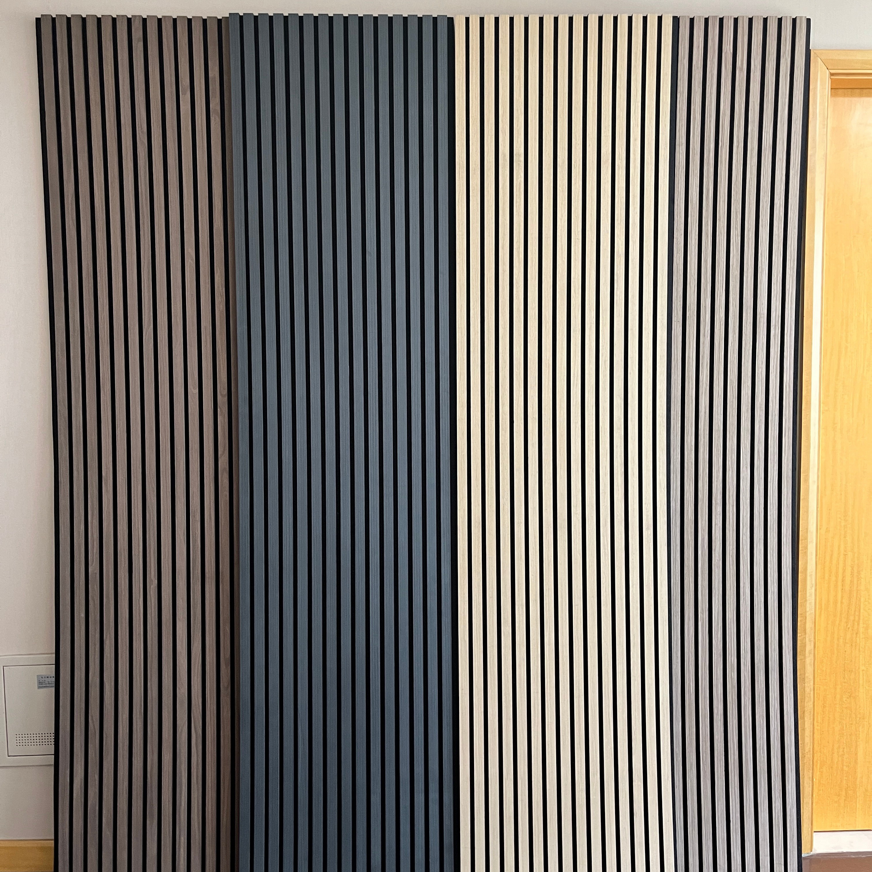 Akupanel 3D Modern Design Polyester Pet Acoustic Panels Sound Absorbing Wood Acoustical Wall Panels