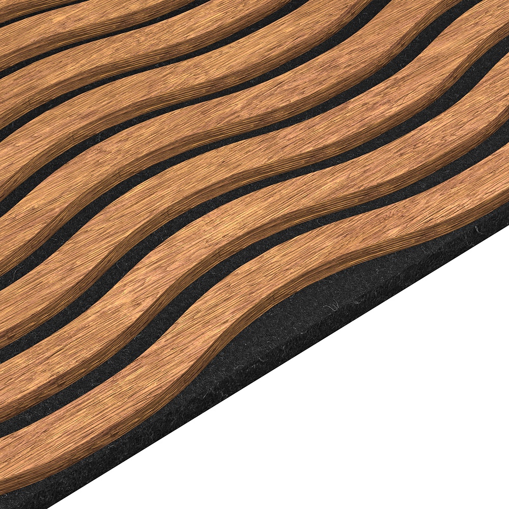 Factory Direct Sale 3D MDF Curved Acoustic Wall Panel Akupanel Sound Absorbing Panels Customized Acoustic Wall Panels