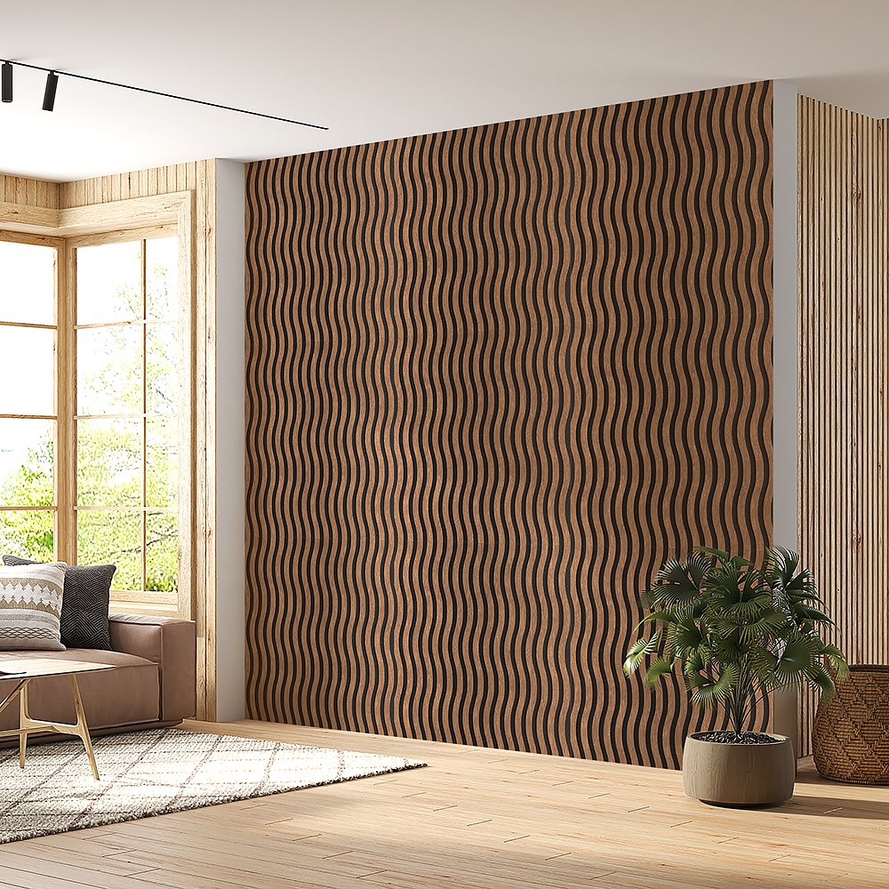 Factory Direct Sale 3D MDF Curved Acoustic Wall Panel Akupanel Sound Absorbing Panels Customized Acoustic Wall Panels