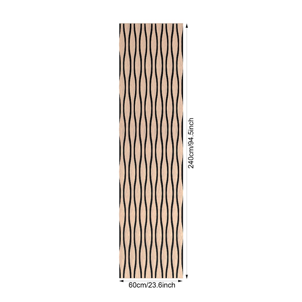 New Designed Pet Waved Wood Acoustic Panel Akupanel Slatted soundproof panels   Customized Wood Acoustic Wall Panels