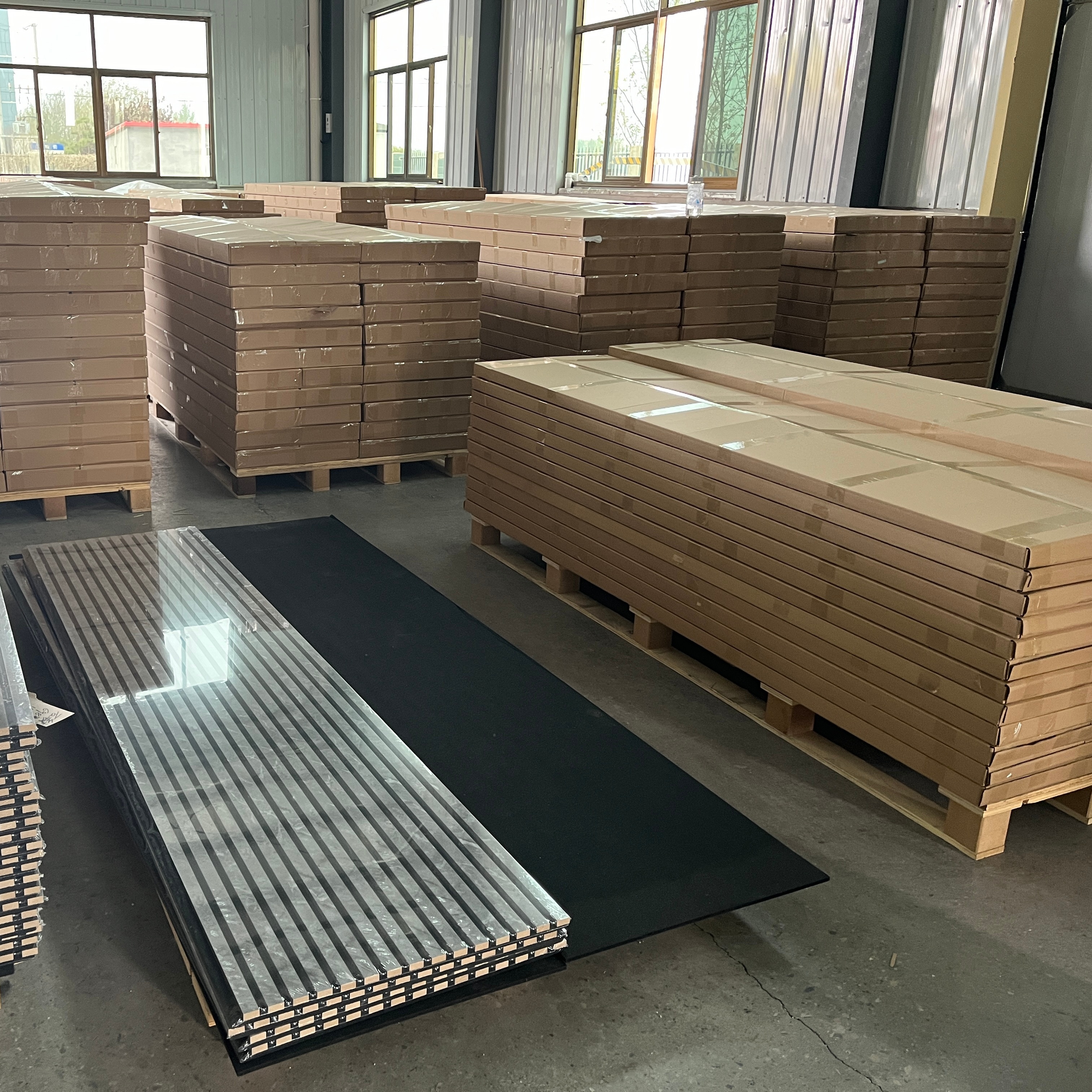 New Designed Pet Waved Wood Acoustic Panel Akupanel Slatted soundproof panels   Customized Wood Acoustic Wall Panels