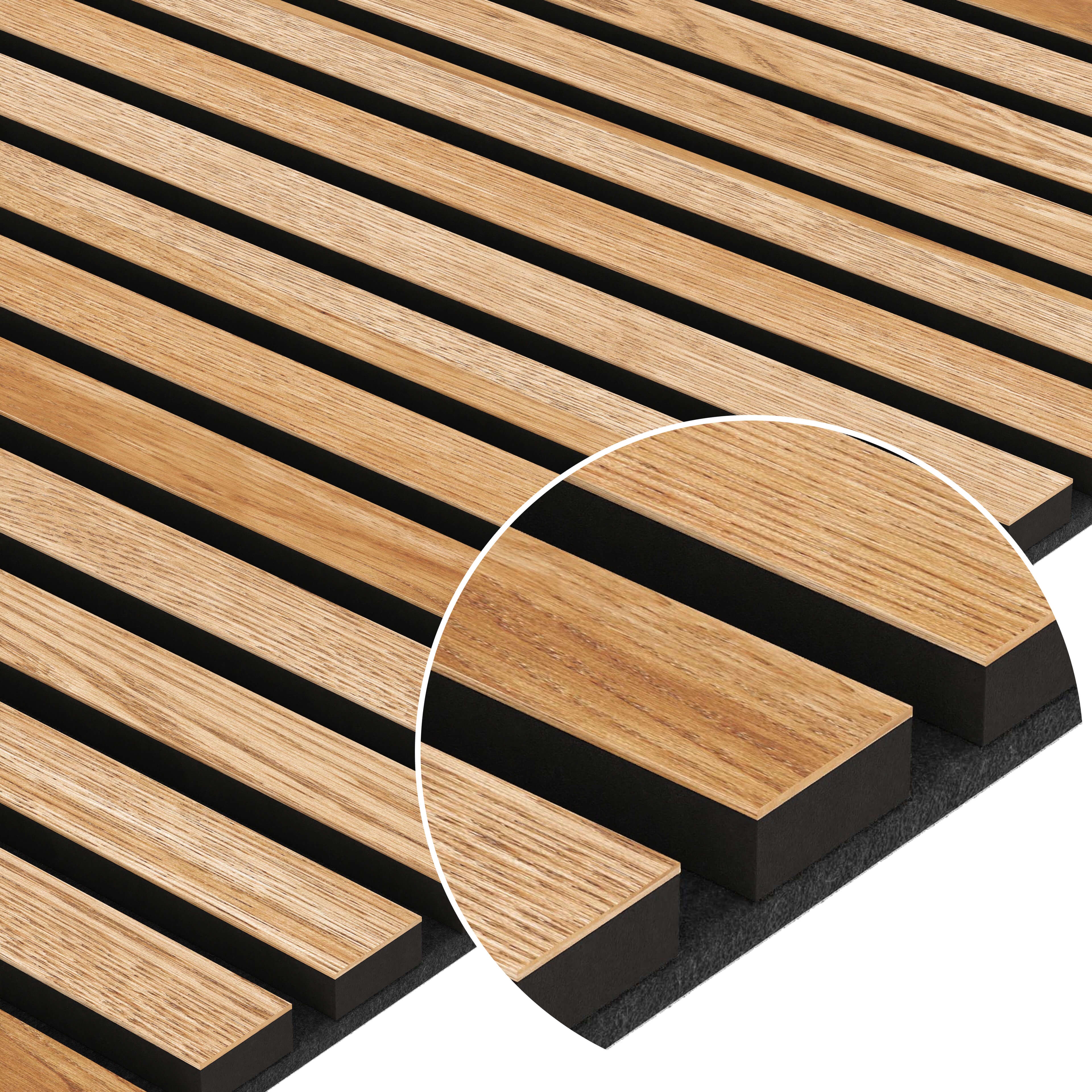 MDF Borad Polyester Slatted soundproof panels   Akupanel Slat Wood Acoustic PanelCustomized Sound Absorbing Wall Panels