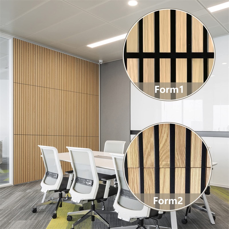 China Factory Outlet 2400mm Slatted soundproof panels   Soundproof Flelt Polyester Acoustic Wall Panels